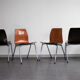 Ensemble de 6 chaises pagholz bicolores par Adam Stegner, 1960