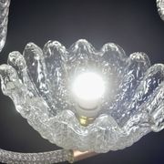 Charming Art Deco Barovier & Toso pendant light chandelier Murano glass, 1950s