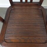Pair of wooden bridge armchairs