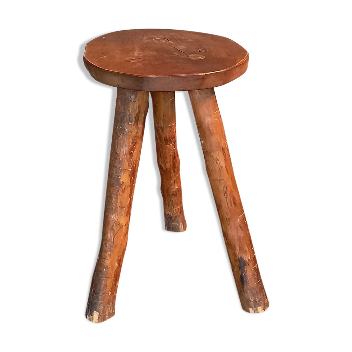 Brutalist wooden stool 60/70