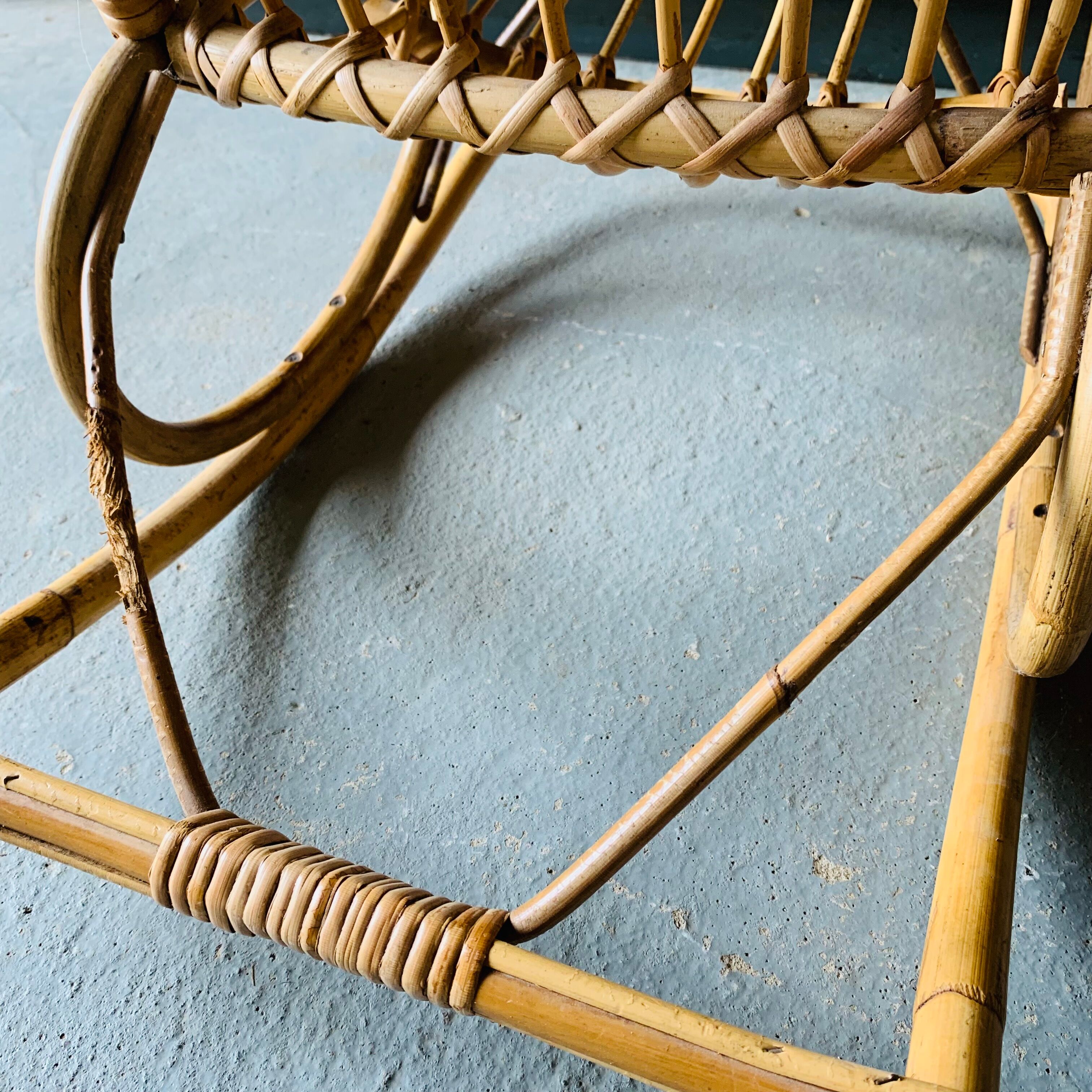 Children's rattan rocking chair