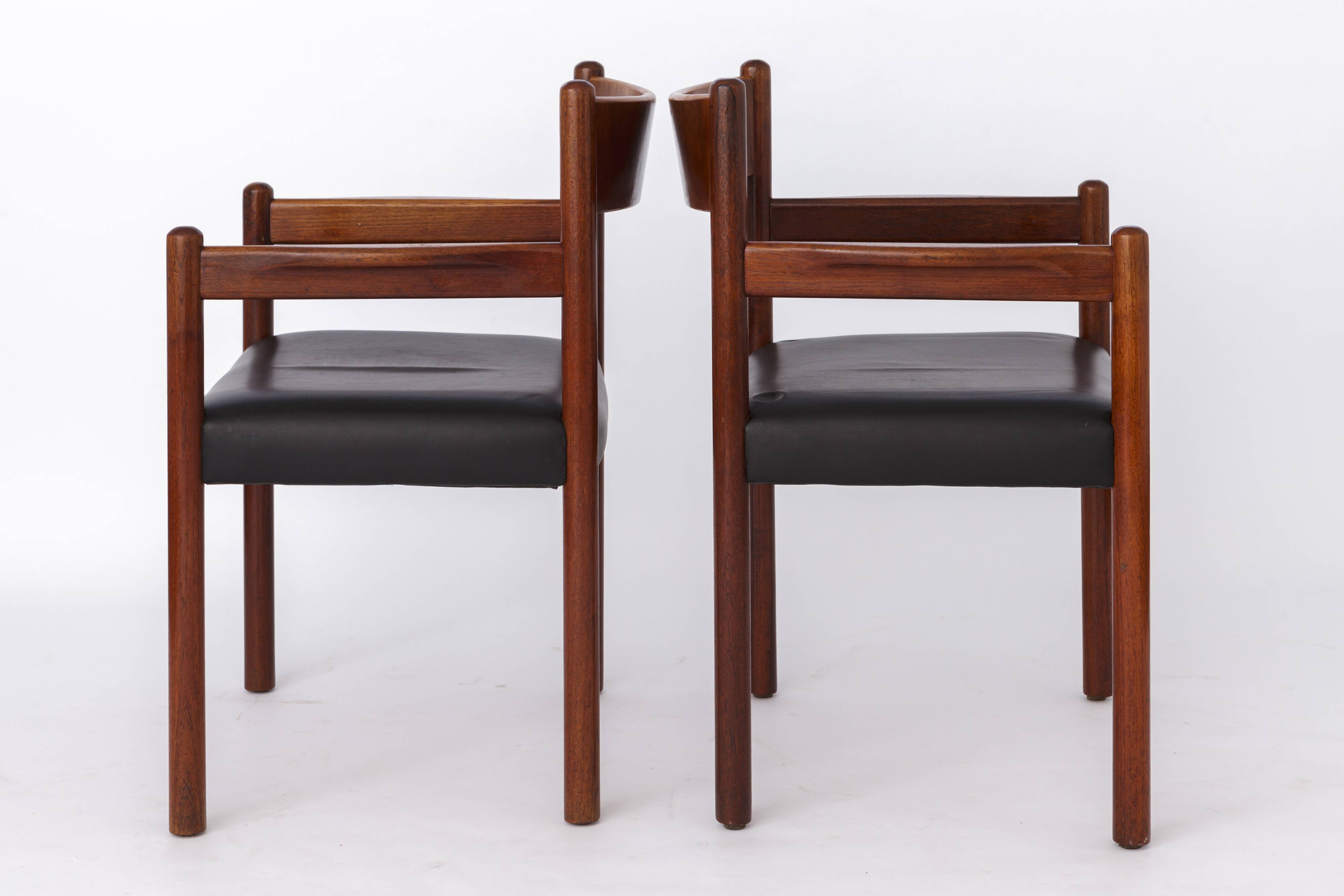 4 of 8 Vintage Armchairs, 1960s, Danish, Teak