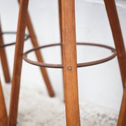 Bar stool X 3, wood and metal stool, brustalist stool, high stool