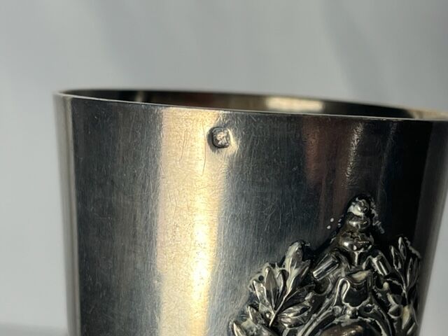 Silver timpani hallmark Minerva late nineteenth