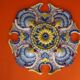 Ceiling light or rosette in enamelled ceramic from the end of the 19th century.