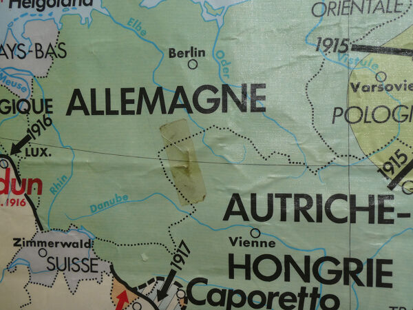 Carte d'école vintage MDI La guerre de 1914-1918