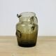 Vintage smoked bubbled glass pitcher