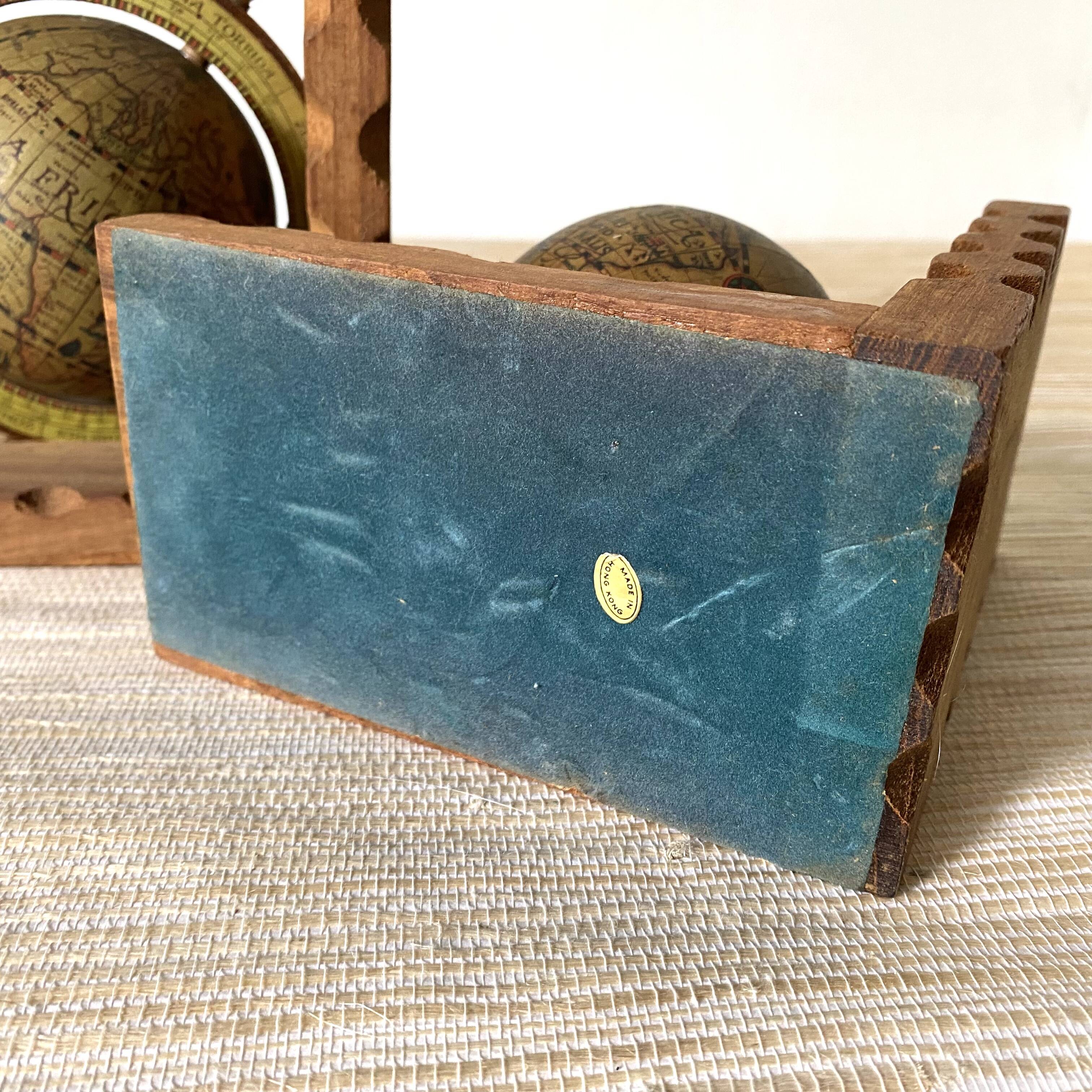 Vintage globe bookends