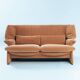 Cassina Portovenere Vico Magistretti wingback peach salmon sofa Maralunga