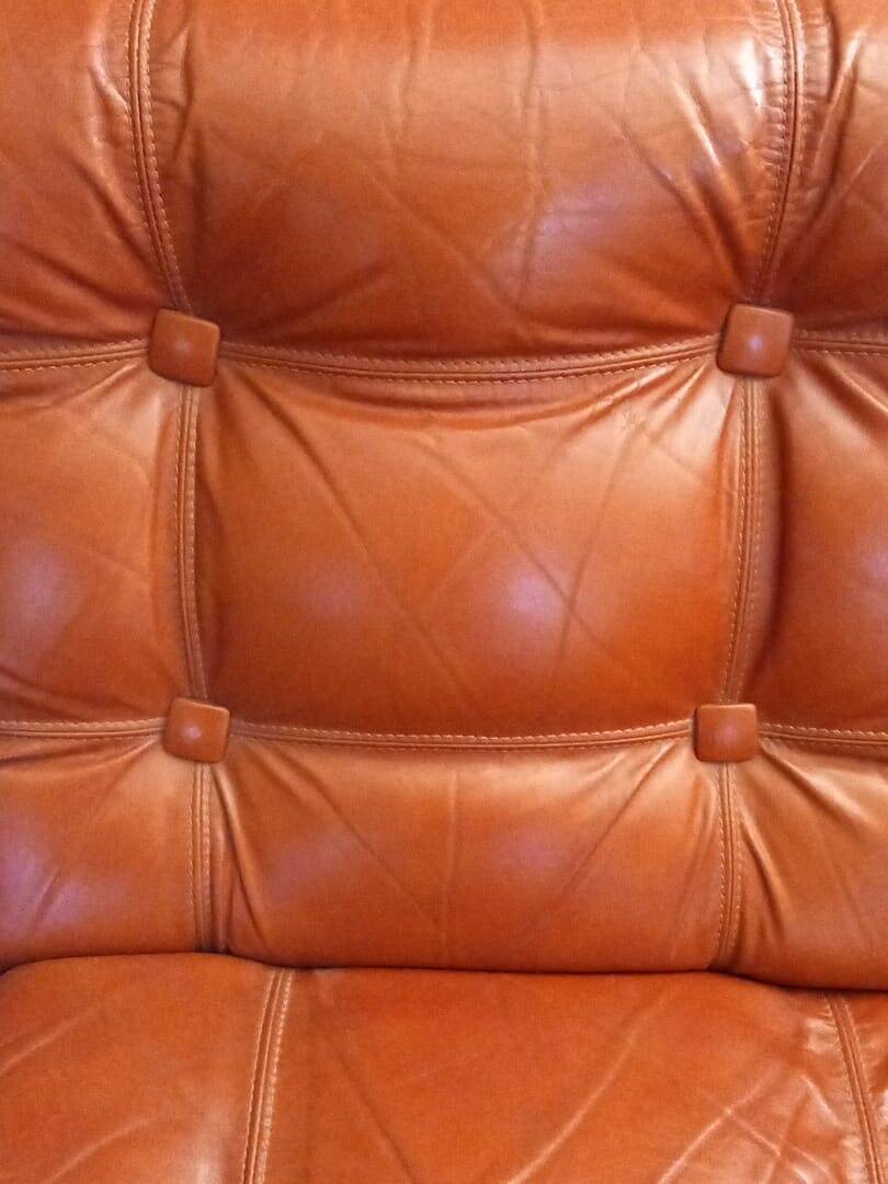 Vintage tufted sofa for 6, 1970s.