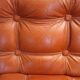 Vintage tufted sofa for 6, 1970s.