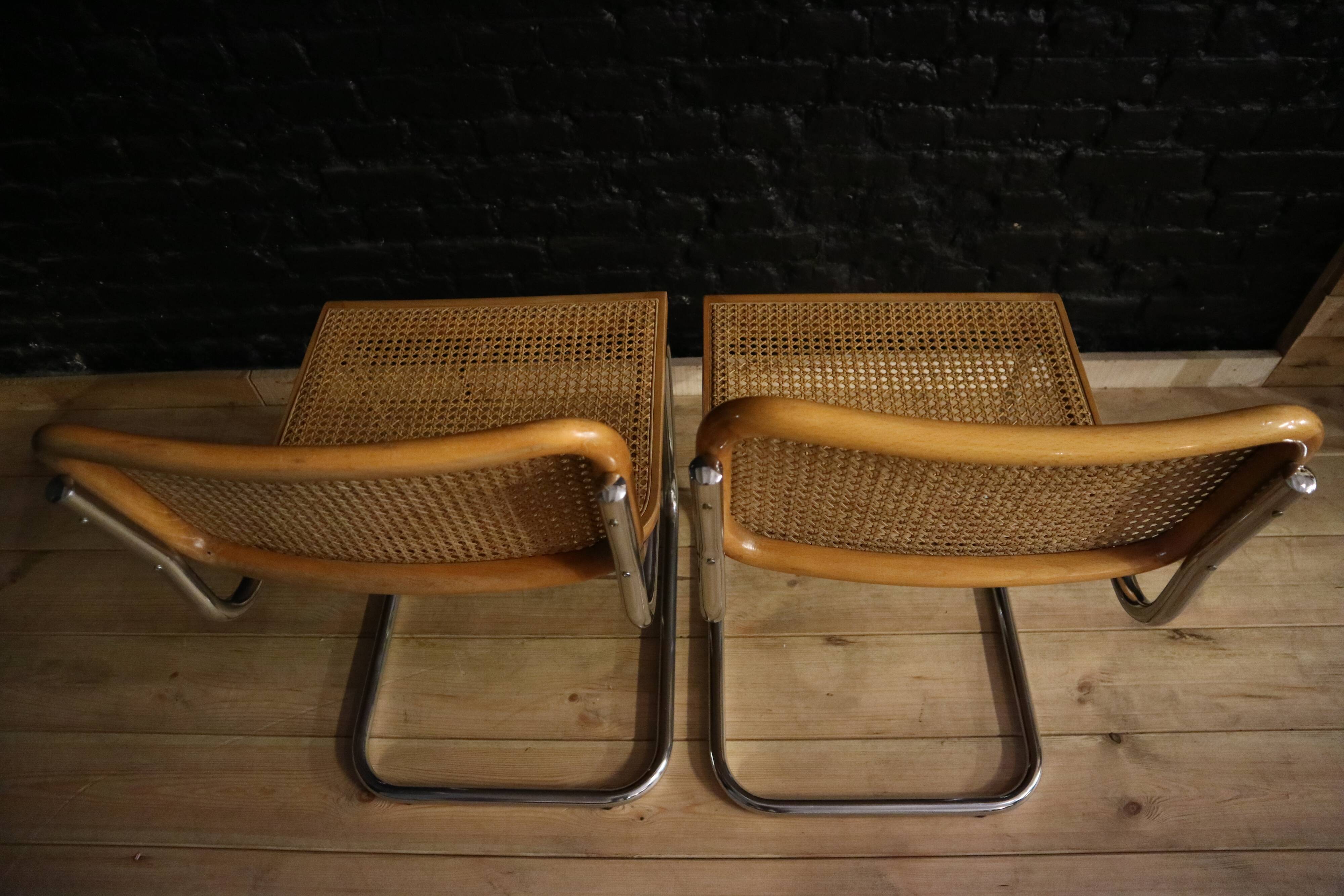 Lot of 2 chairs B32  by Marcel Breuer