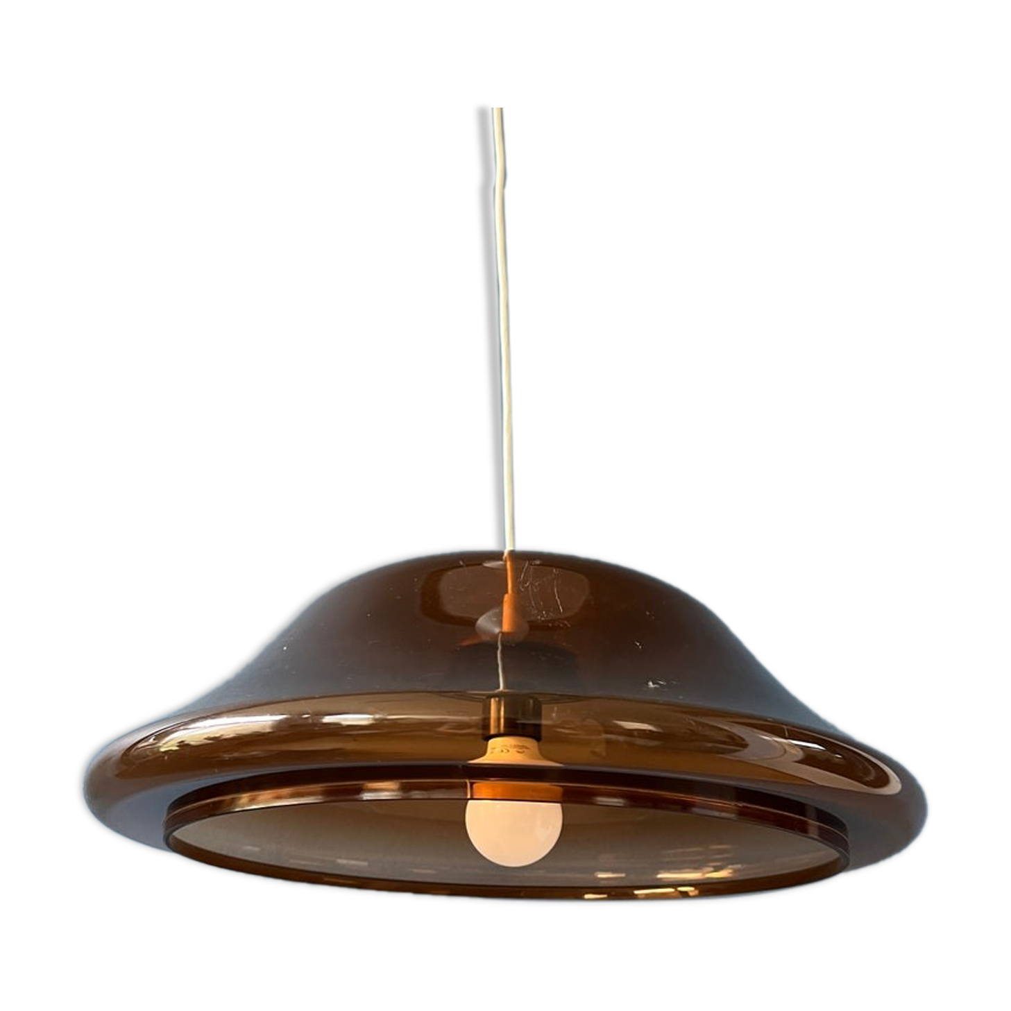 Vintage space age pendant lamp by Herda