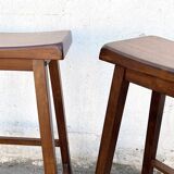 Pair of brutalist style stools