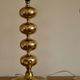 Pair of tall mid-century Swedish brass bobbin lamps by Aneta