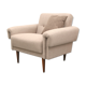 1950s polstery armchair beige, completely restored