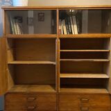 Vintage oak bookcase sideboard