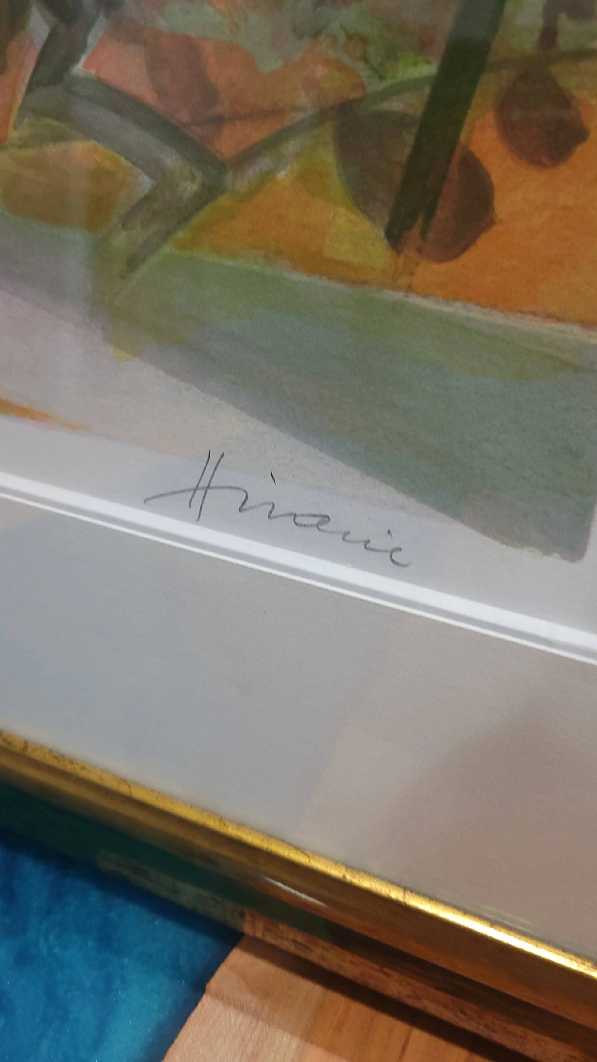 Lithograph signed Hilaire