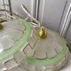 Pair of green granite glass suspensions 50-60s