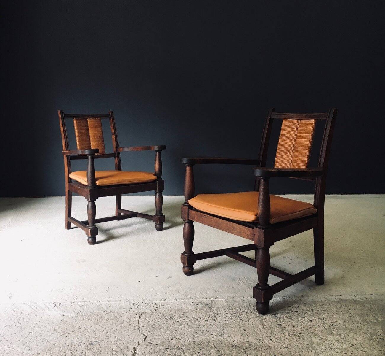 Mid-Century Modernist Armchairs in the style of Francis Jourdain, France, 1940s, Set of 2