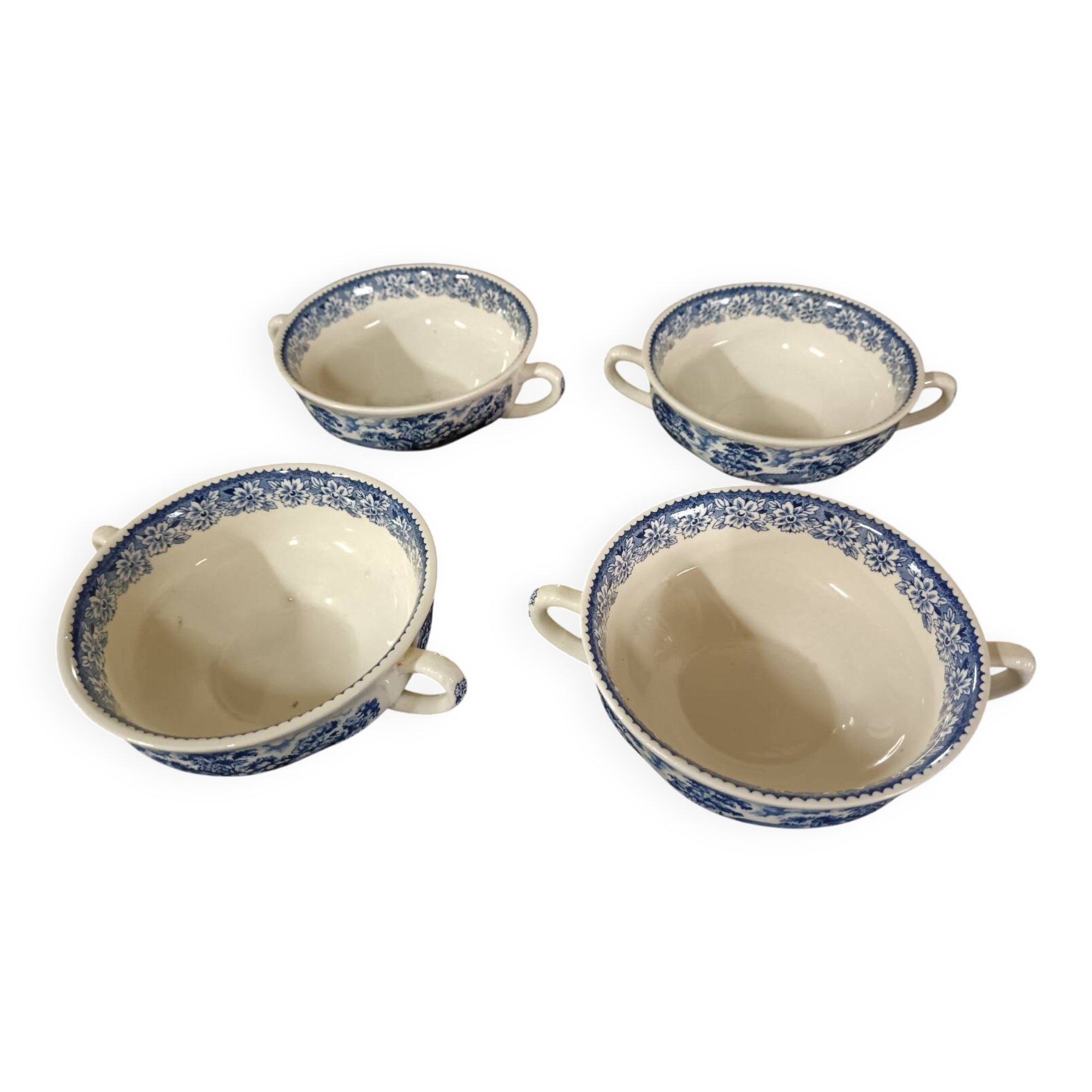Set of 4 English "Grindley Stafffordshire" stock bowls