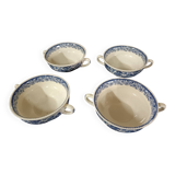 Set of 4 English "Grindley Stafffordshire" stock bowls