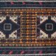 Vintage Persian Baluch rug, hand-knotted wool, 1970.