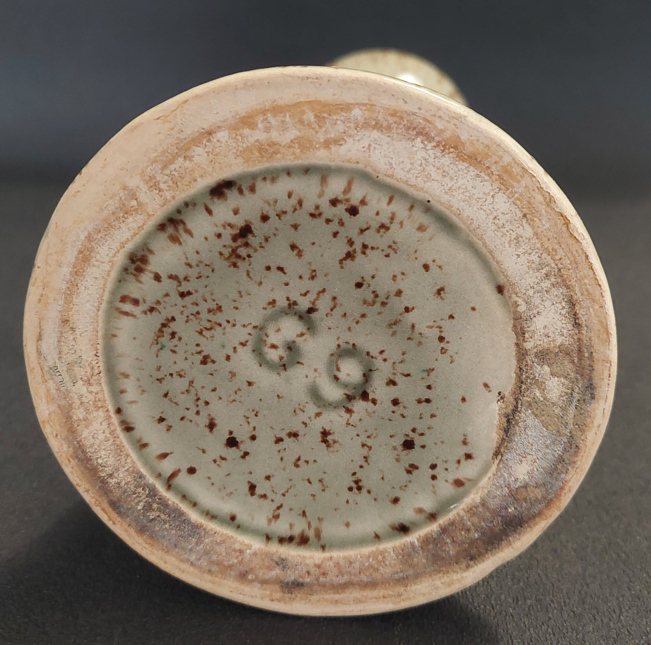 Speckled ceramic soliflore vase, 20th century ceramic.