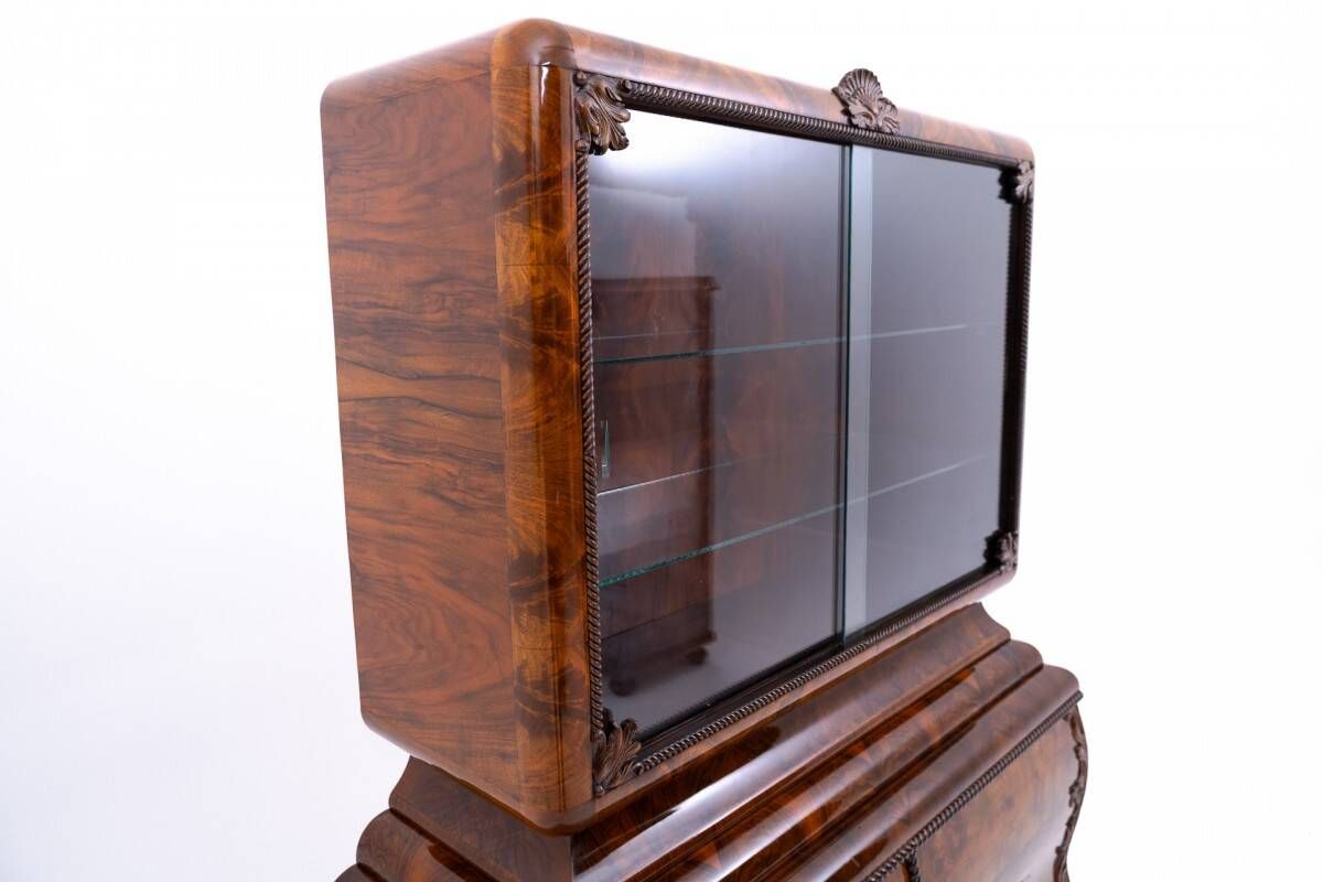 Display cabinet, Poland, circa 1930. RESTORED.
