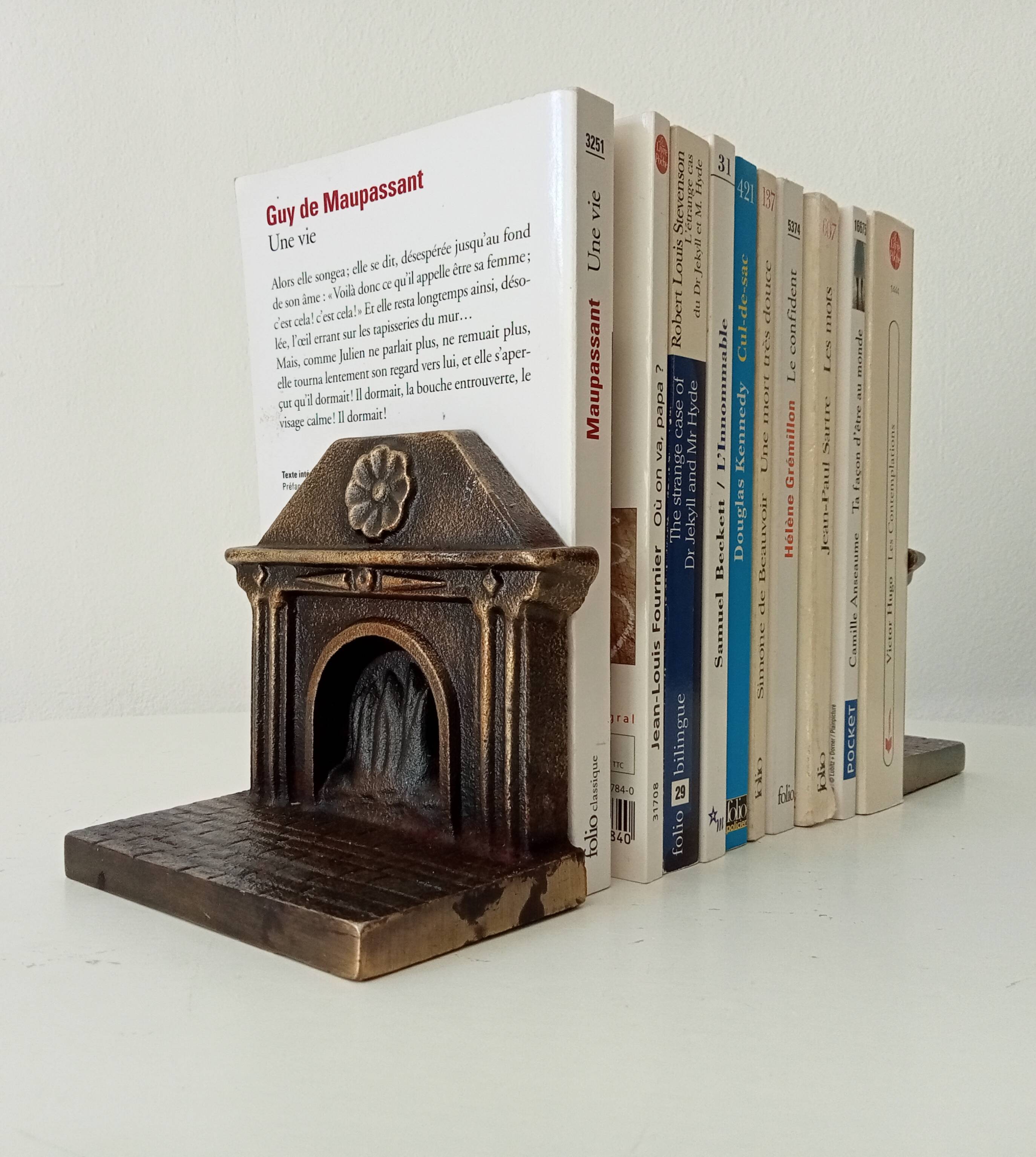 Paire de serres livres en bronze art déco années 1920