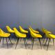 Mid-century fiberglass Coccinelle chairs by Rene Jean Caillette, 1950s - set of 8