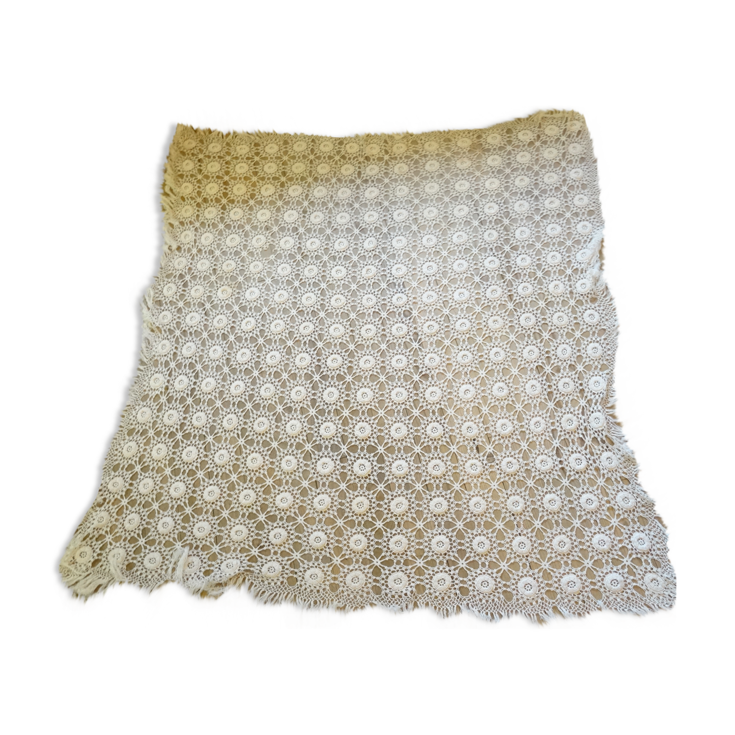 Hand crocheted bed top