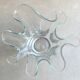Vintage folded clear glass vase - wave