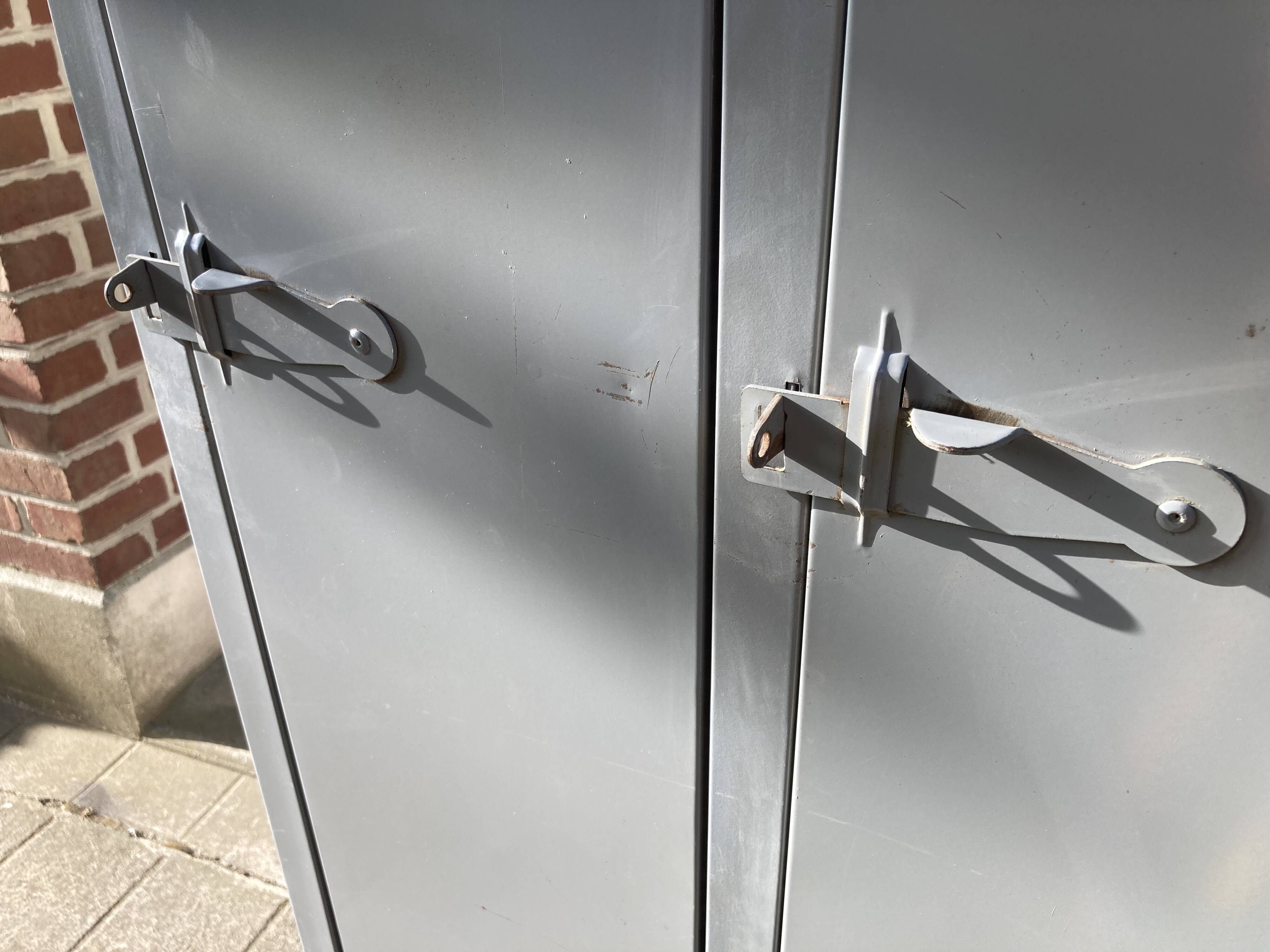Two-door metal locker