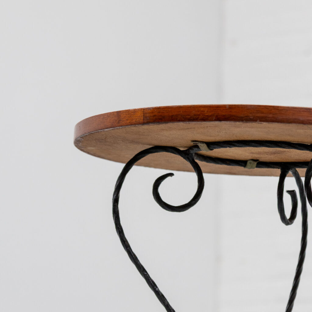 French wrought iron side table 1960s