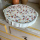 Vintage pie dish in earthenware with handles – Japanese floral pattern