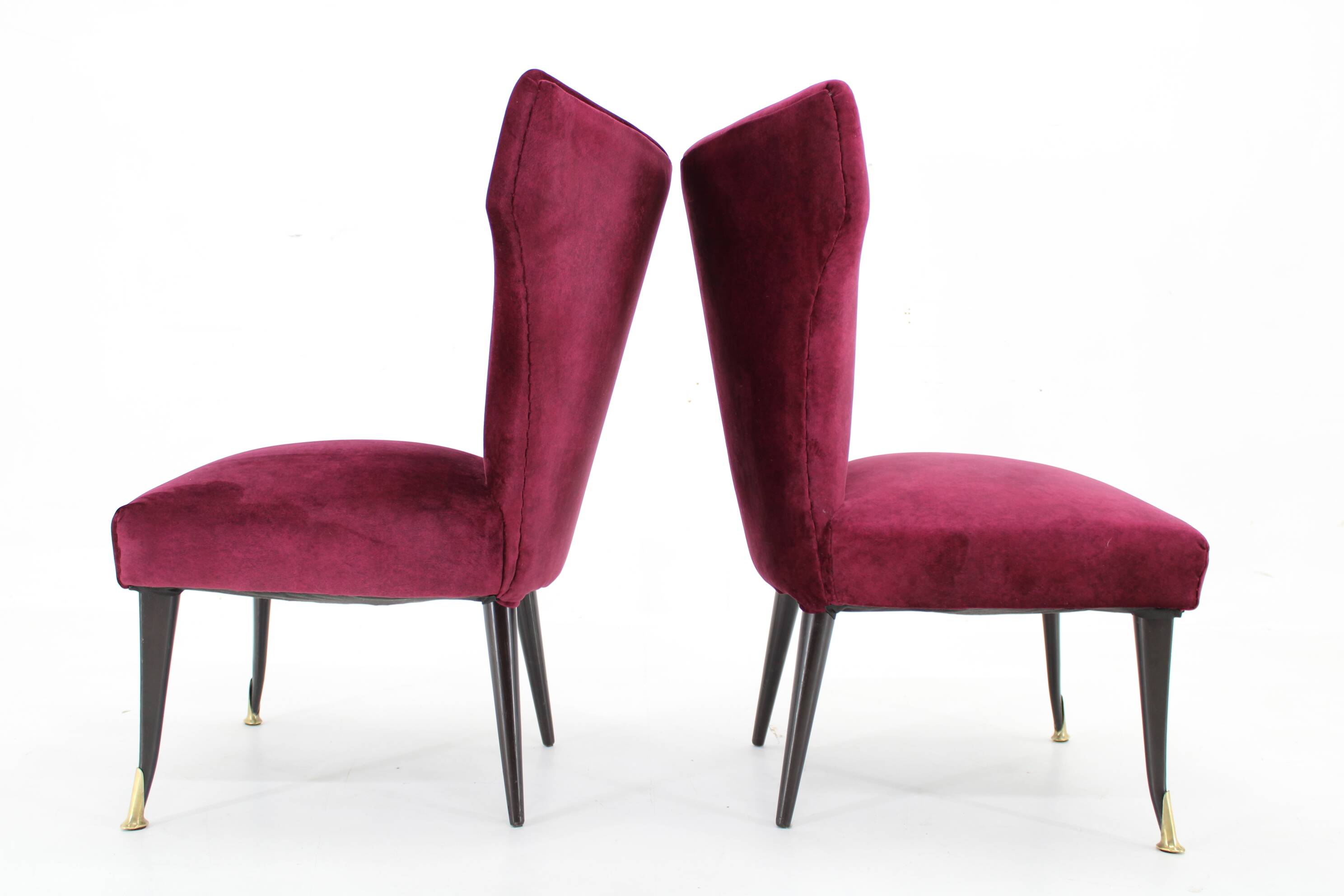 1950s Pair of Italian Chairs, Restored