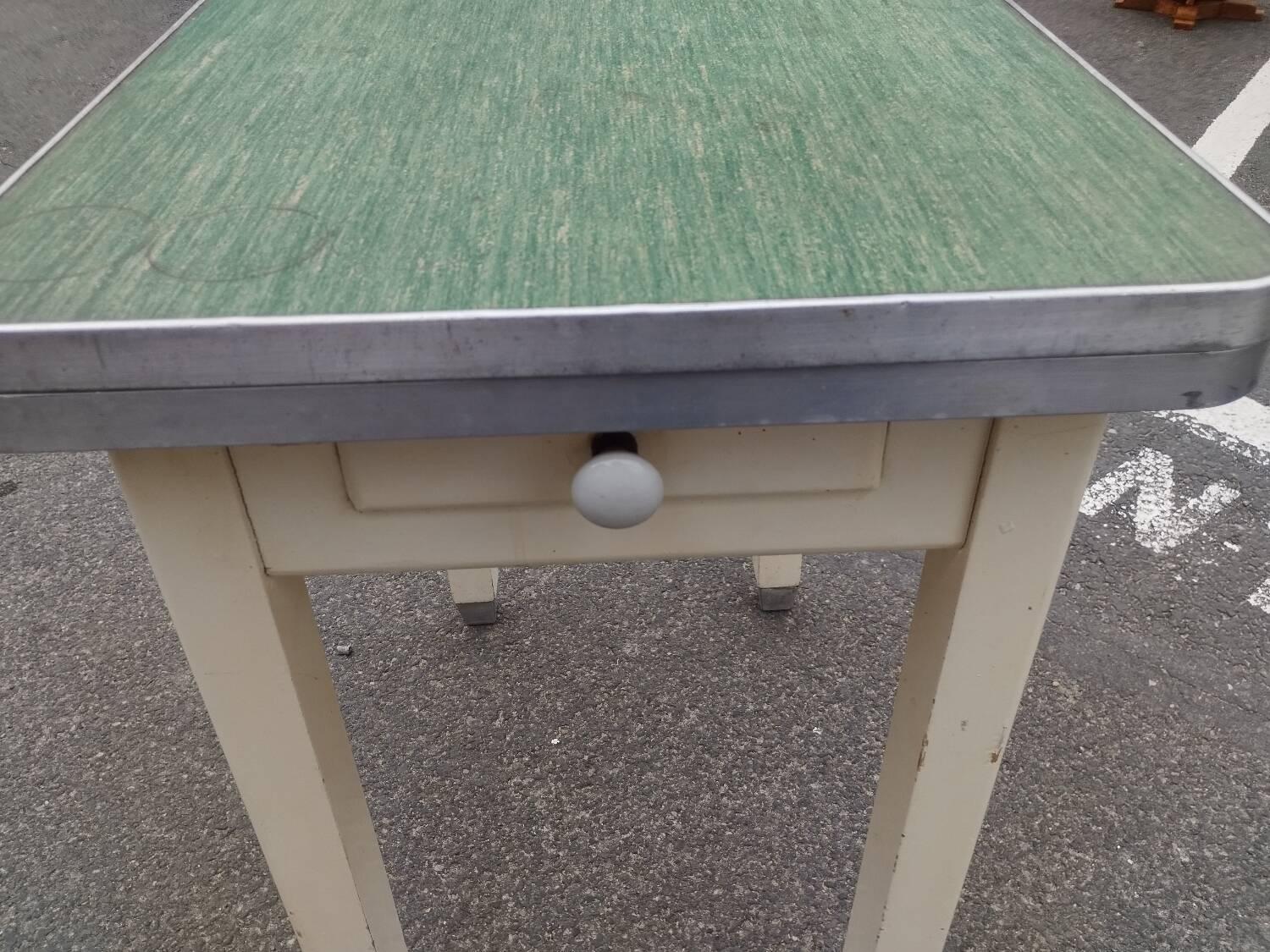 Antique vintage kitchen table