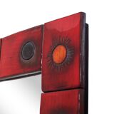 Ceramic tile mirror by Oswald Tieberghien 1960 35.5x73cm
