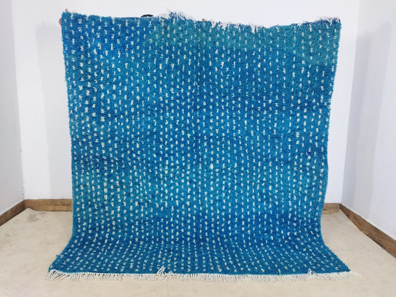 Handmade moroccan berber carpet 200 x 191 cm