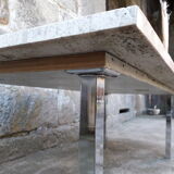 Travertine coffee table
