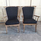 Pair of armcchairs fan Baumann