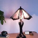 Tiffany style lamp, stained glass, art nouveau