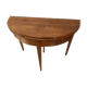 Half moon table with cherry and walnut