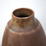 Vintage flamed stoneware vase, Denbac vase