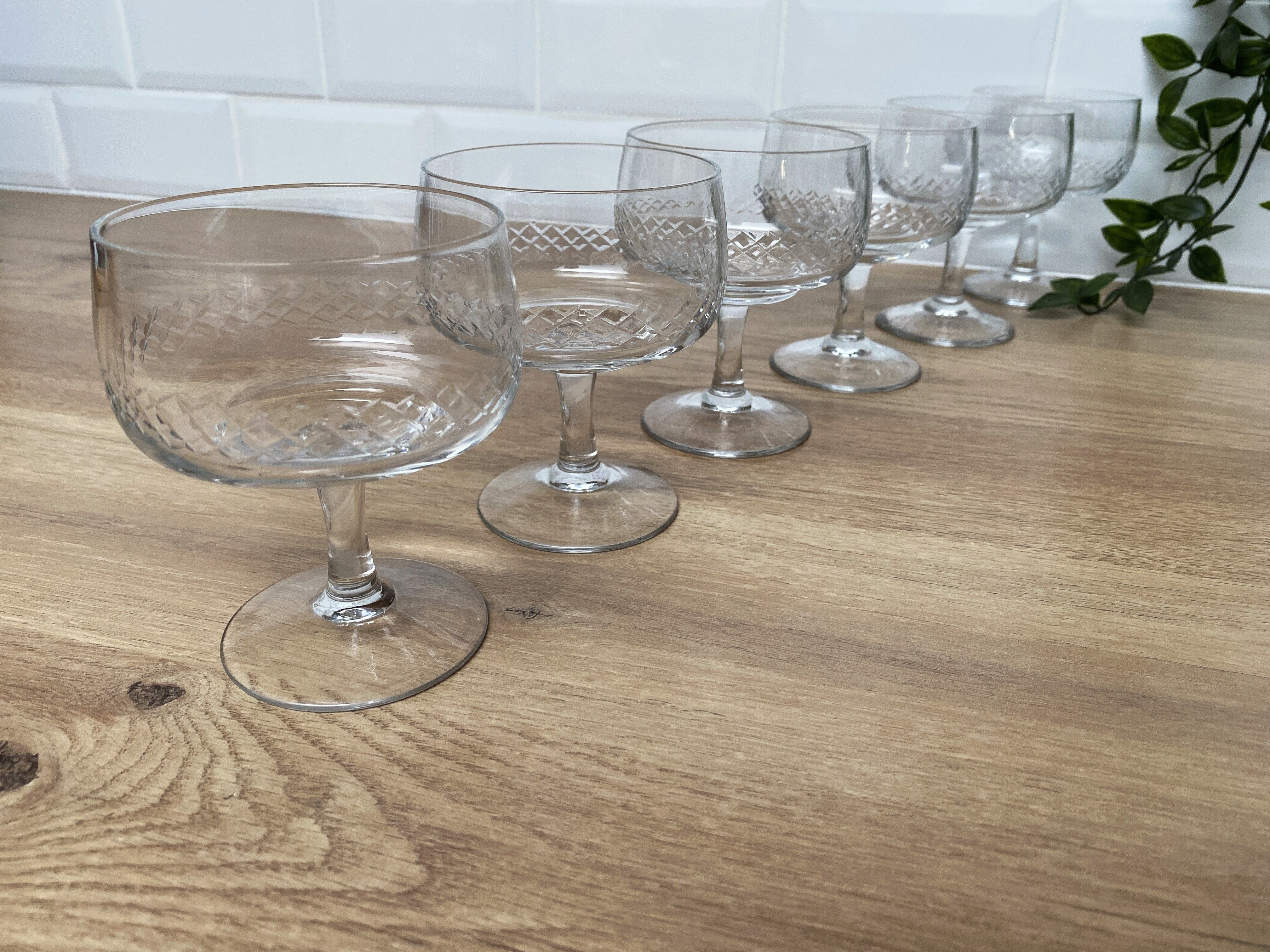 Set of 6 Rupel crystal cups