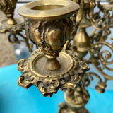 5-spoke bronze chandelier