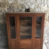 Large oak glass library - 1950