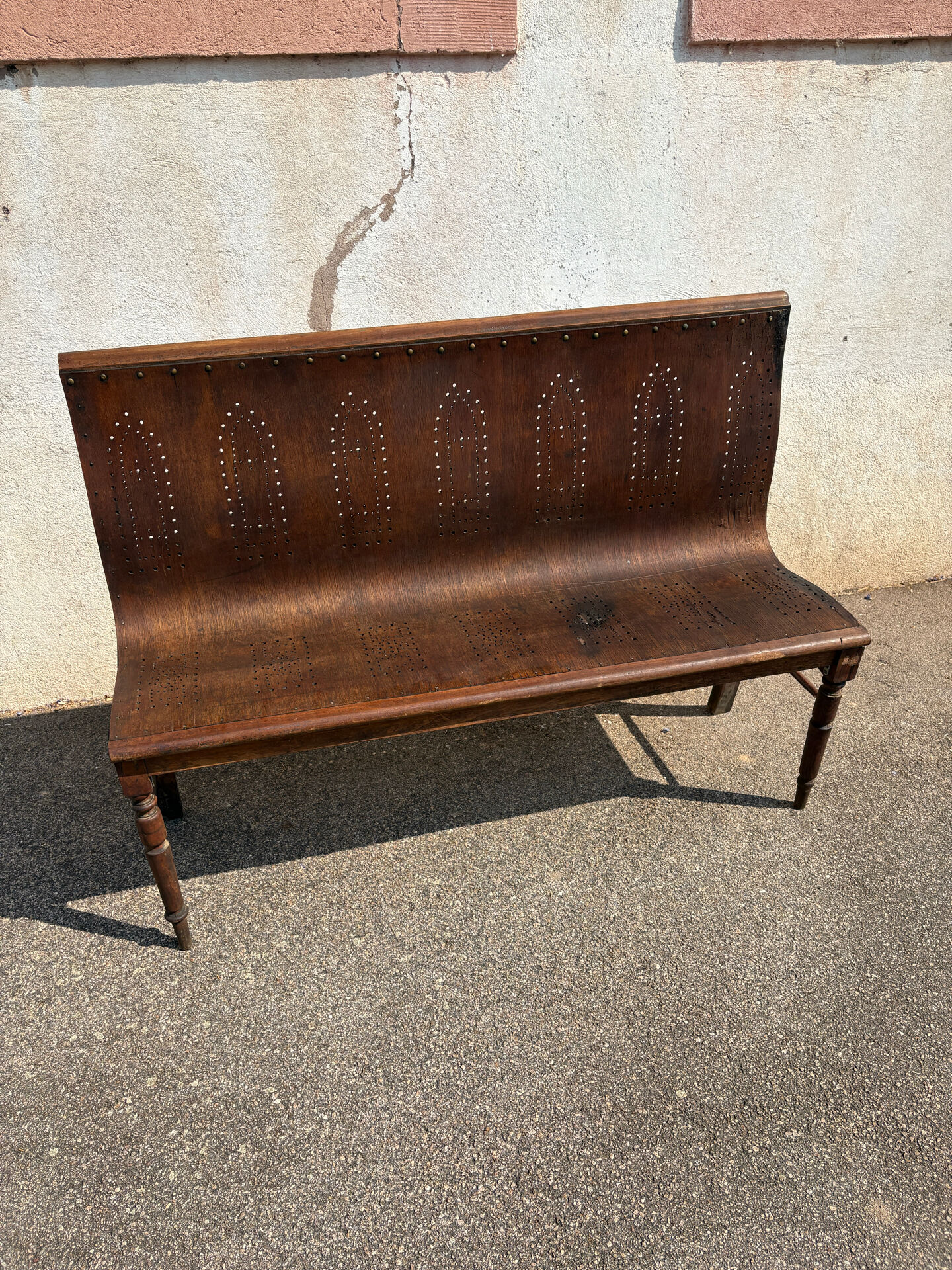 Wooden bistro bench