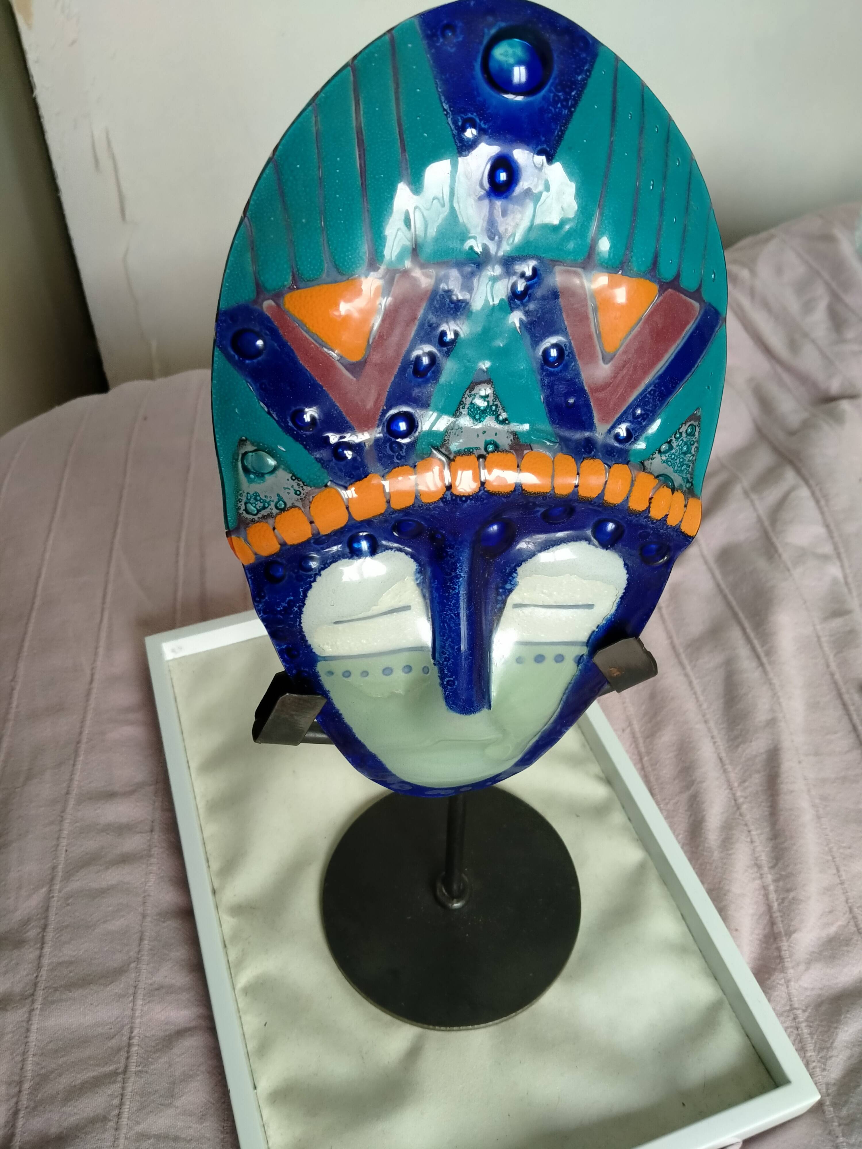 Ethnic mask with its display stand